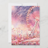 ジェットコースターパーティーアフリカンアメリカンカスタム 招待状 (裏面)