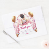 ジェットコースターパーティーアフリカンアメリカン水彩色 スクエアシール (封筒)