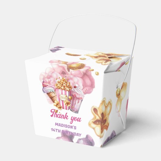 ジェットコースターポップコーンカスタムおもしろいとカラフル フェイバーボックス (正面サイド)