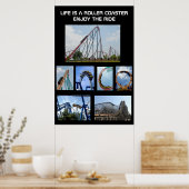 ジェットコースター乗りポスター ポスター (キッチン)