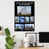 ジェットコースター乗りポスター ポスター (ホームオフィス)