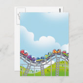 ジェットコースター乗り ポストカード (正面/裏面)