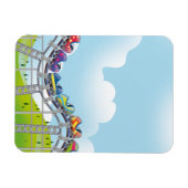 ジェットコースター乗り マグネット (横)