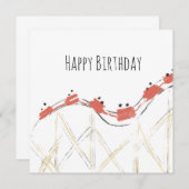 ジェットコースター手描き誕生日 (正面/裏面)