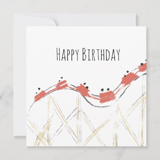 ジェットコースター手描き誕生日 (正面)