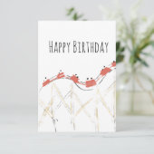 ジェットコースター手描き誕生日 カード (スタンド正面)