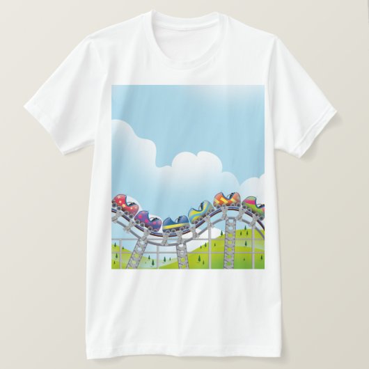 ジェットコースター搭乗 Tシャツ (デザイン正面)