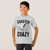 ジェットコースター熱狂するTシャツ Tシャツ (正面フル)