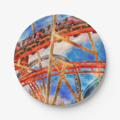 ジェットコースター紙プレート ペーパープレート (正面)