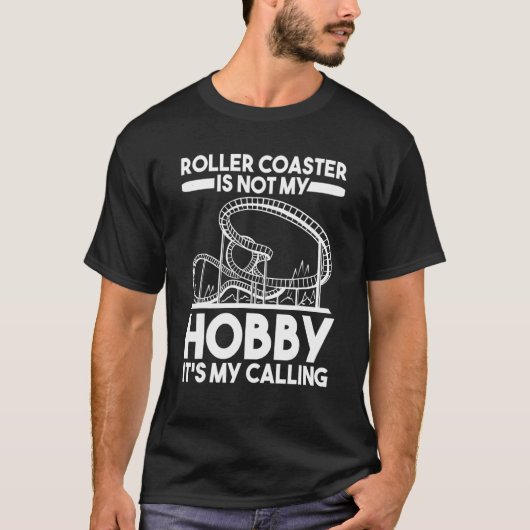ジェットコースター趣味アミューズメントパークローラーコースター Tシャツ (正面)