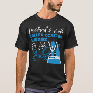 ジェットコースター遊園地夫&妻 Tシャツ
