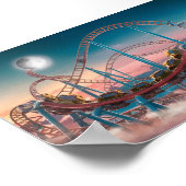 ジェットコースター遊園地 ポスター (角)