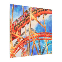 ジェットコースター金属プリント