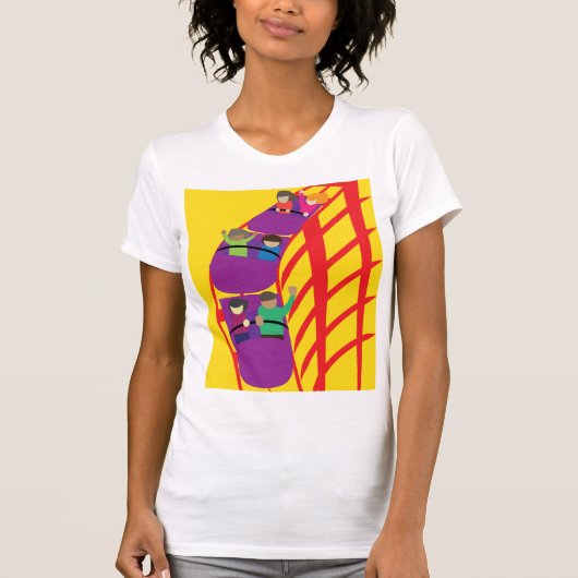 ジェットコースター間近 Tシャツ (正面)