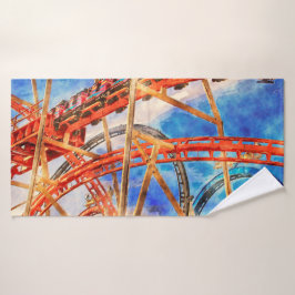 ジェットコースター風呂タオルセット バスタオルセット