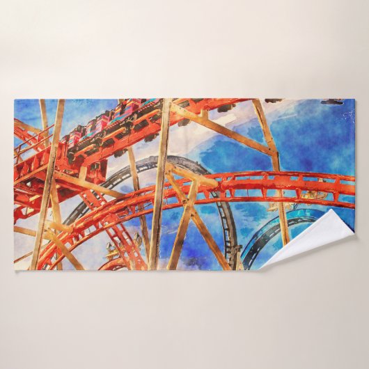 ジェットコースター風呂タオルセット バスタオルセット (バスタオル)