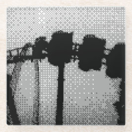 ジェットコースター・ガラス・コースター ガラスコースター