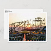 ジェットコースター、シーサイドハイツNJヴィンテージ ポストカード (正面/裏面)