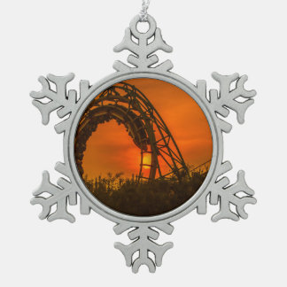 ジェットコースター スノーフレークピューターオーナメント