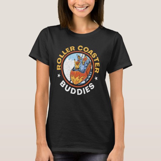 ジェットコースター 遊園地のアトラクション Tシャツ (正面)