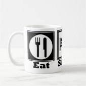 (ジェットコースター) -黒食べて下さい、眠らせて下さい、及び乗って下さい コーヒーマグカップ (左)