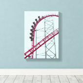 ジェットコースターX2 6フラグ魔法山 キャンバスプリント (インサイチュ (ウッドフロア))