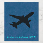 ジェットシルエット ワインラベル (シングルラベル)