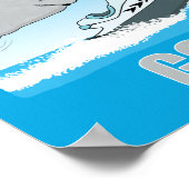 ジェットスキおもしろいーカーマグネットのかわいいマネージャー ポスター (角)