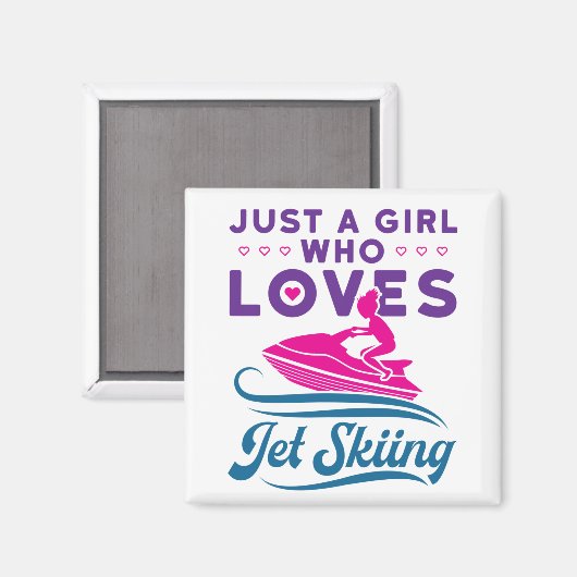 ジェットスキーが大好きな女の子PWC マグネット (正面/裏面)