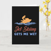 ジェットスキーでウェットジェットスキーウォータースポーツジェッスキー カード (黄色い花)