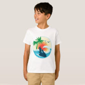 ジェットスキーと波 Tシャツ (正面フル)