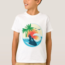 ジェットスキーと波 Tシャツ
