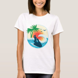 ジェットスキーと波 Tシャツ