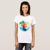ジェットスキーと波 Tシャツ (正面フル)