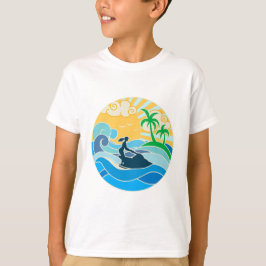 ジェットスキーと海 Tシャツ