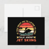 ジェットスキーについて話すウォータースポーツジェットスキー ポストカード (正面/裏面)