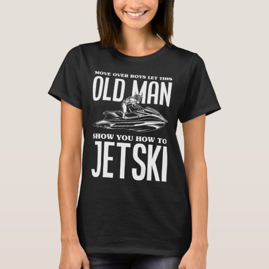 ジェットスキーに乗るおじさん Tシャツ (正面)