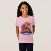 ジェットスキーに乗る女の子デザイン  Tシャツ (正面フル)