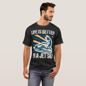 ジェットスキーのスキンボード水の方が生活が良い Tシャツ (正面フル)