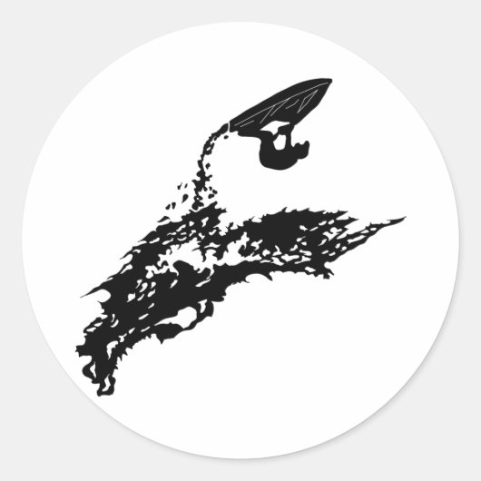 ジェットスキーのビッグジャンプ ラウンドシール (正面)