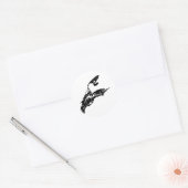 ジェットスキーのビッグジャンプ ラウンドシール (封筒)