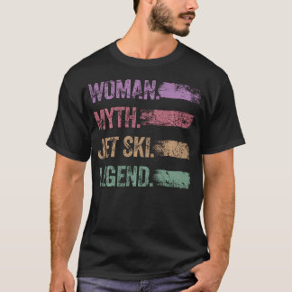 ジェットスキーの伝説 レトロモーターボート レディースジェット Tシャツ