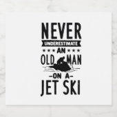 ジェットスキーの老人 ビールラベル (シングルラベル)