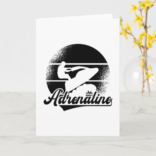 ジェットスキーアドレナリンウォータースポーツジェットスキジェットスキー カード (黄色い花)