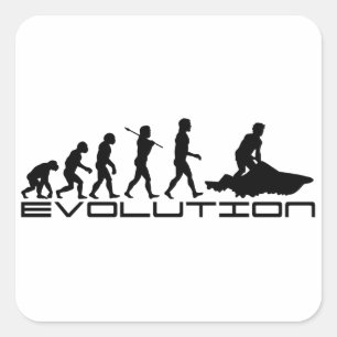 ジェットスキーウォータースポーツ進化アート スクエアシール