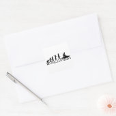 ジェットスキーウォータースポーツ進化アート スクエアシール (封筒)