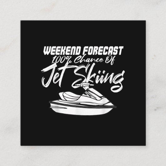 ジェットスキーギフトジェットスキーヤードライバー水上競技T スクエア名刺 (正面)