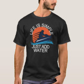 ジェットスキーシャツおもしろいヴィンテージJetski水を追加 Tシャツ (正面)