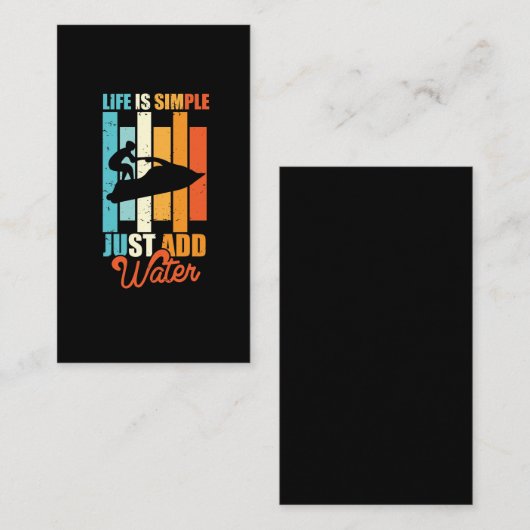 ジェットスキーホビーウォータースポーツビーチホリデー 名刺 (正面/裏面)