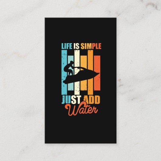 ジェットスキーホビーウォータースポーツビーチホリデー 名刺 (正面)